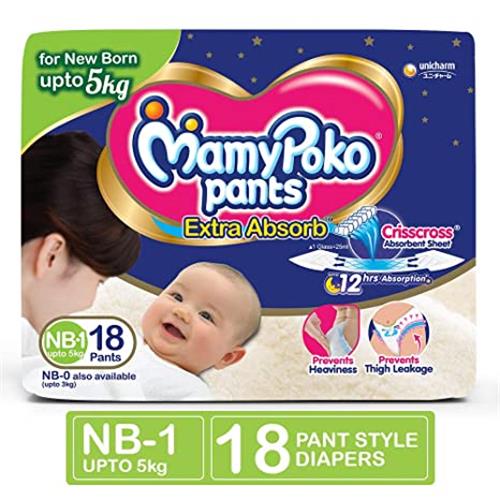 MAMY POKO PANTS NB-1(UPTO 5Kg) 18N